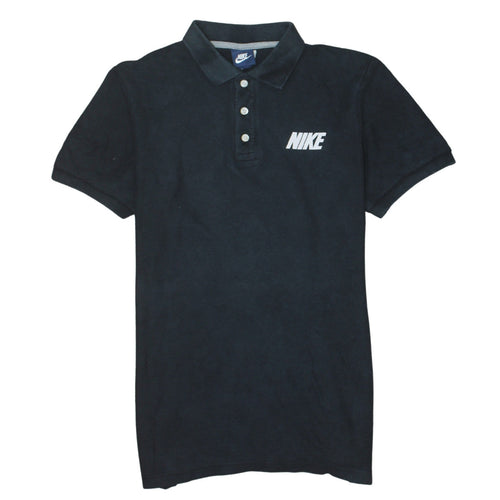 Nike Men's Black Cotton Short Sleeve Polo Shirt Size M