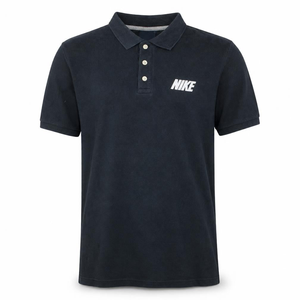 Nike Men's Black Cotton Short Sleeve Polo Shirt Size M