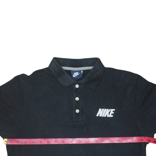 Nike Men's Black Cotton Short Sleeve Polo Shirt Size M
