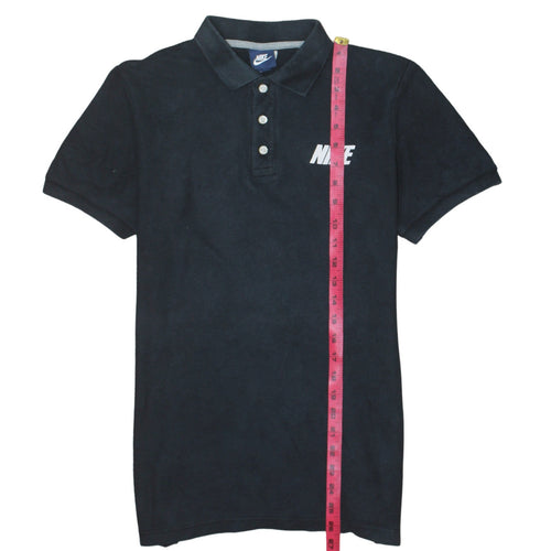 Nike Men's Black Cotton Short Sleeve Polo Shirt Size M