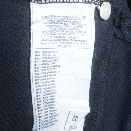 Nike Men's Black Cotton Short Sleeve Polo Shirt Size M