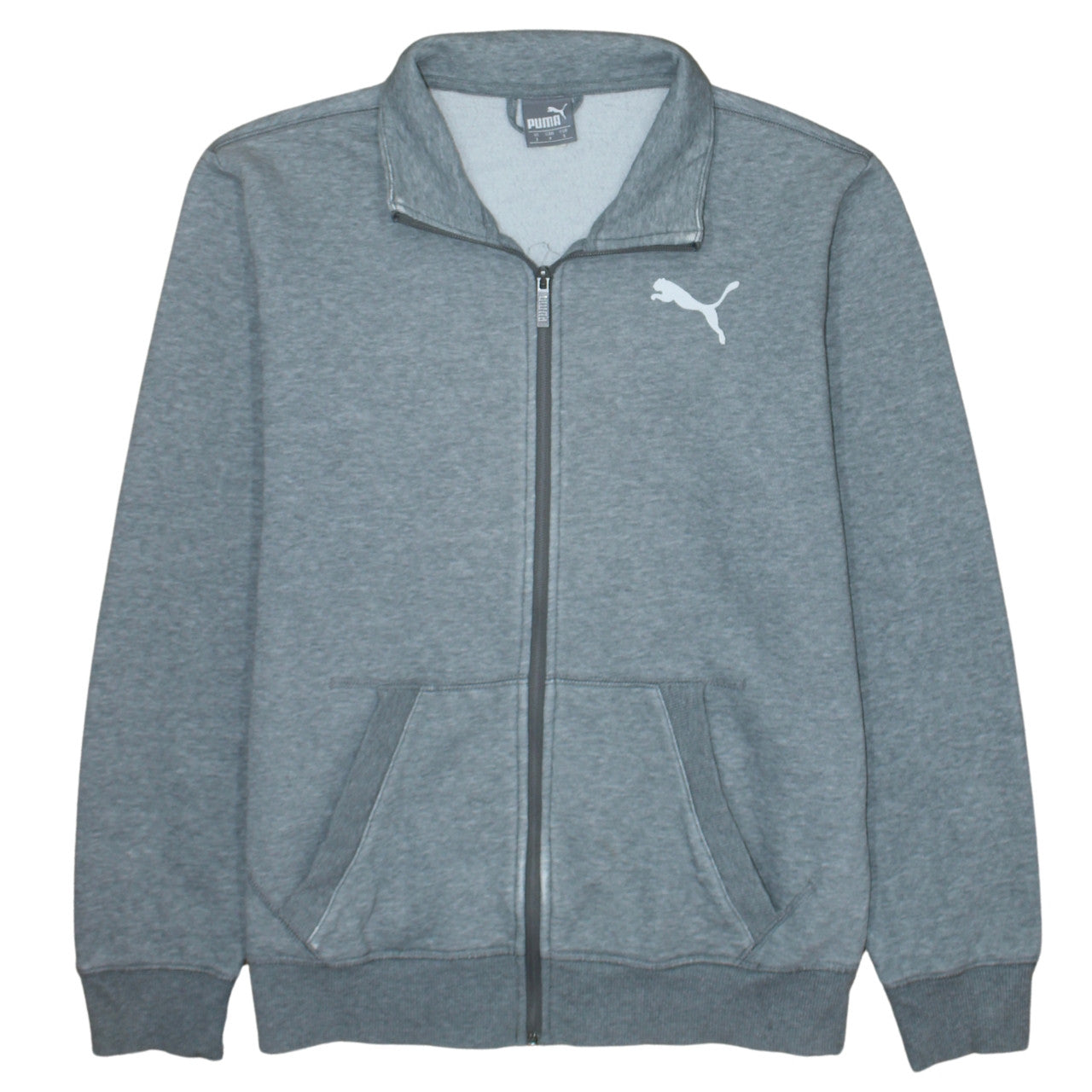 Puma Men's Grey Small Full Zip Sweatshirt Fleece Jacket