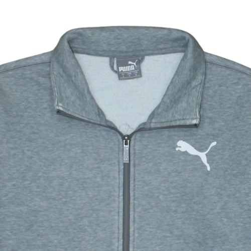 Puma Men's Grey Small Full Zip Sweatshirt Fleece Jacket