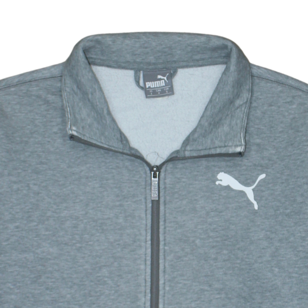 Puma Men's Grey Small Full Zip Sweatshirt Fleece Jacket