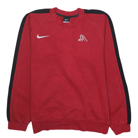 Nike Men's Red FCT Logo Crew Neck Pullover Sweatshirt Size S