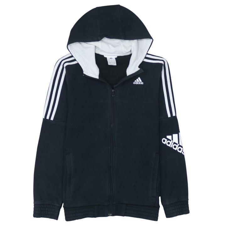Adidas Men's Black Full Zip Hoodie Size S Fleece Sportswear
