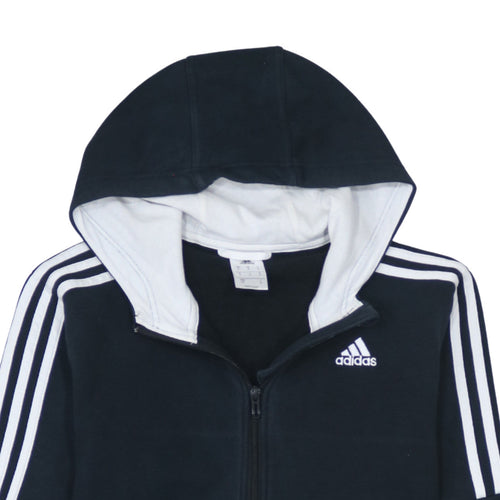 Adidas Men's Black Full Zip Hoodie Size S Fleece Sportswear