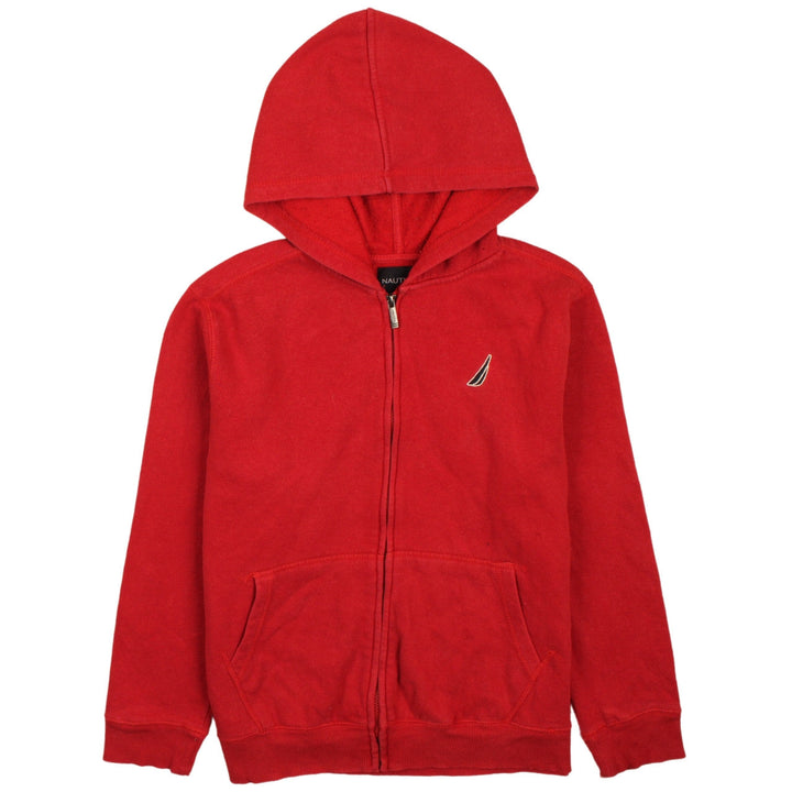 Nautica Teens Red Full Zip Hoodie Sweatshirt Size 14/16 Cotton Blend