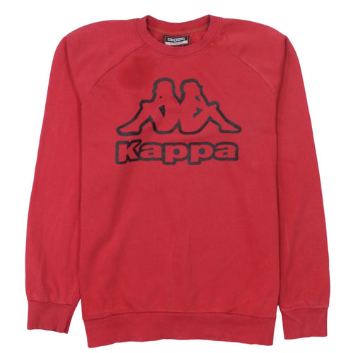 Kappa Men's Red Medium Logo Crew Neck Pullover Sweatshirt