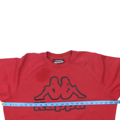 Kappa Men's Red Medium Logo Crew Neck Pullover Sweatshirt