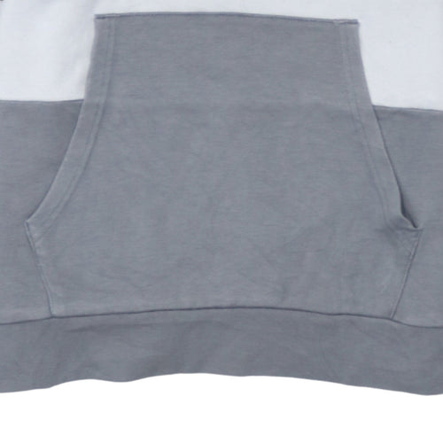 Champion Boys Colourblock 2XL Black Grey Pullover Hoodie Sweatshirt