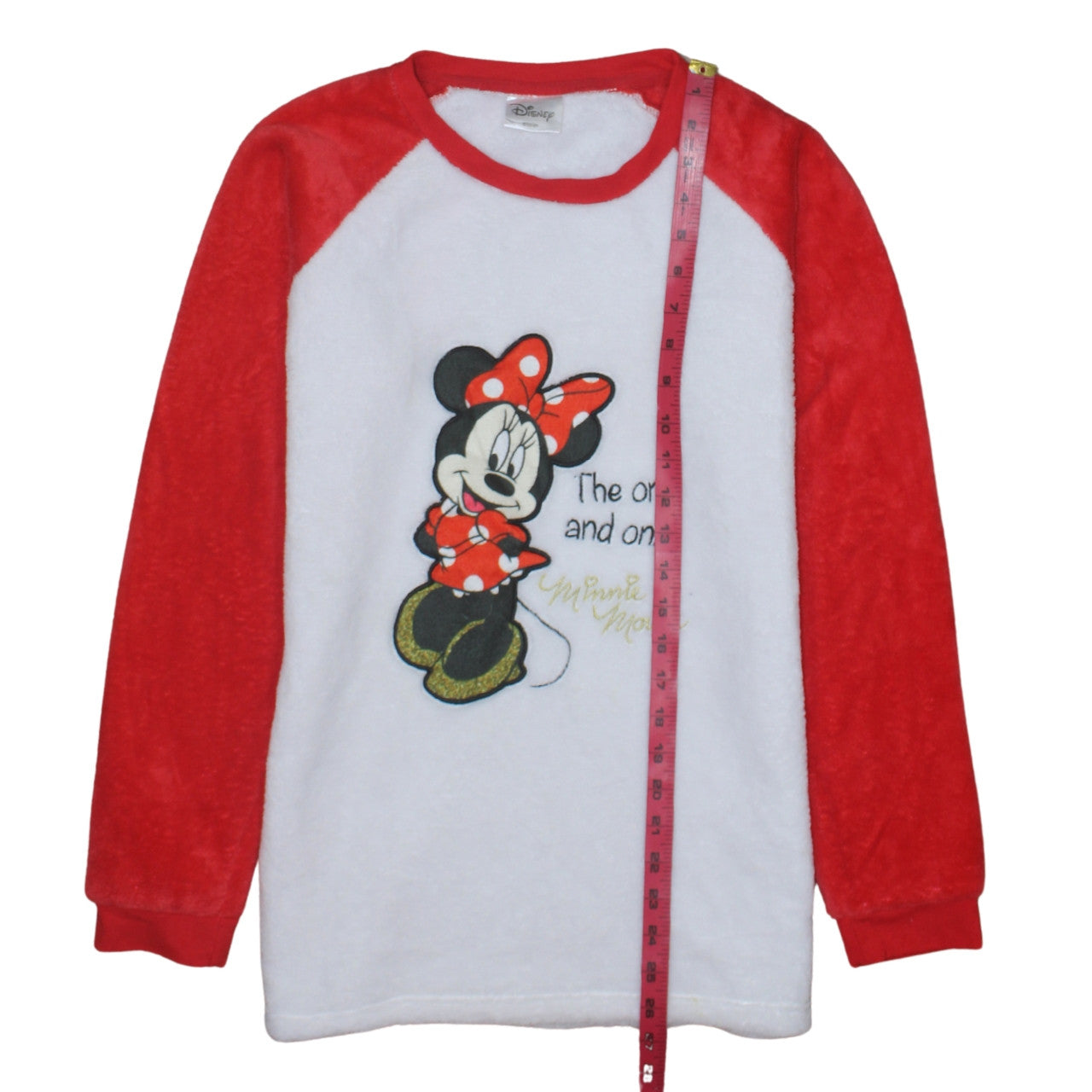Disney Women Red Minnie Mouse Fleece Nightshirt Size 10-12