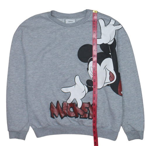 Disney Women’s Grey Mickey Mouse Graphic Sweatshirt Size S