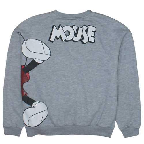 Disney Women’s Grey Mickey Mouse Graphic Sweatshirt Size S