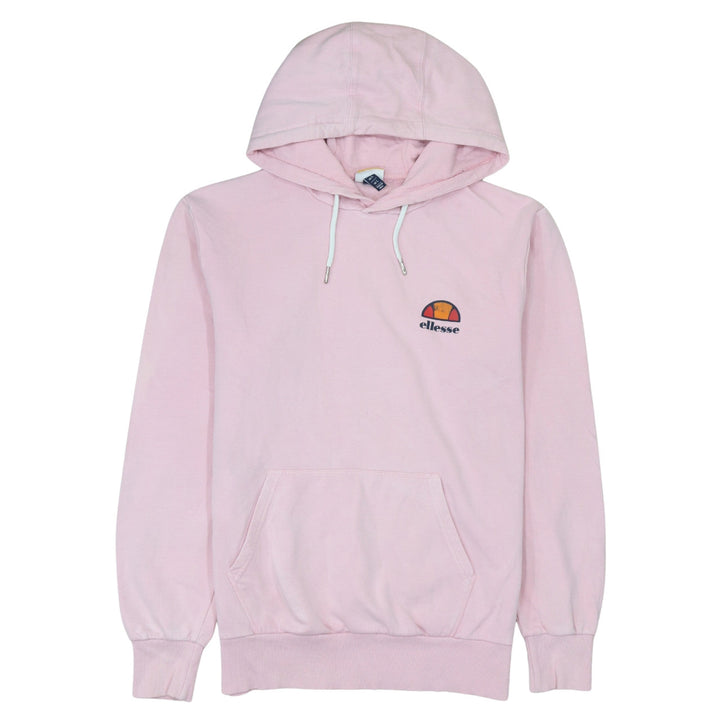Ellesse Womens Pink Pullover Hoodie Size L Cotton Blend Logo Sweatshirt