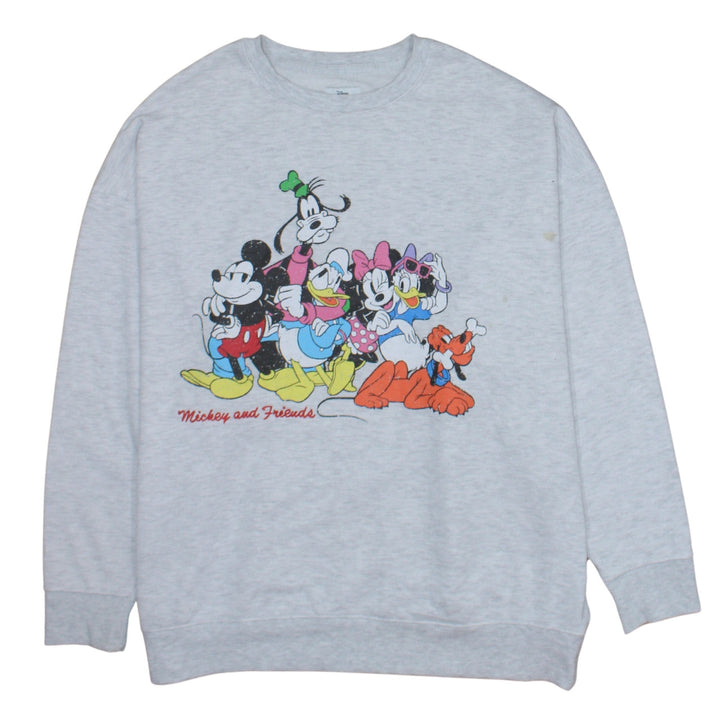 Primark Disney 100 Women's Grey Mickey & Friends Sweatshirt M 12/14