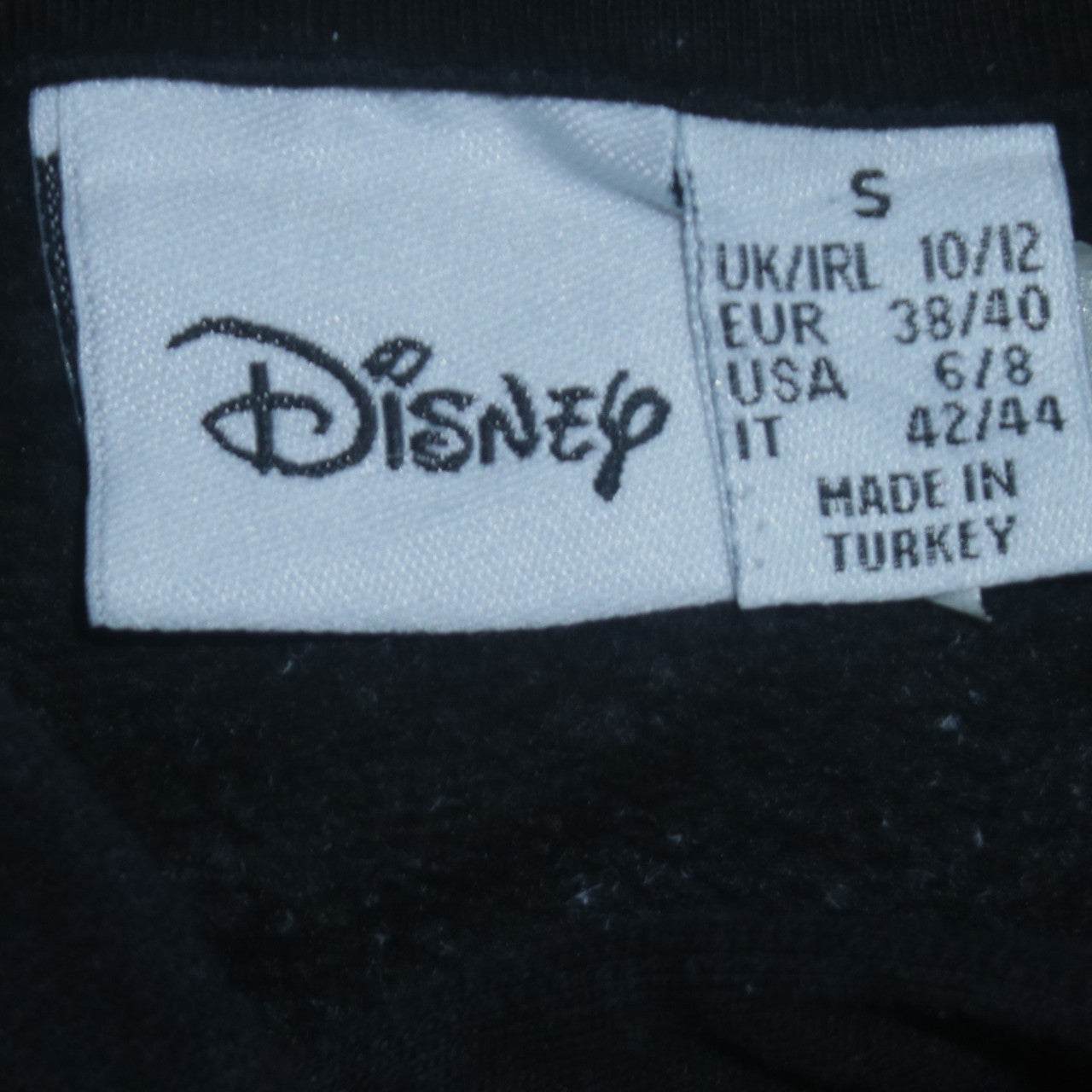 Disney x Primark Women Black Small Hooded Mickey Mouse Hoodie 10/12