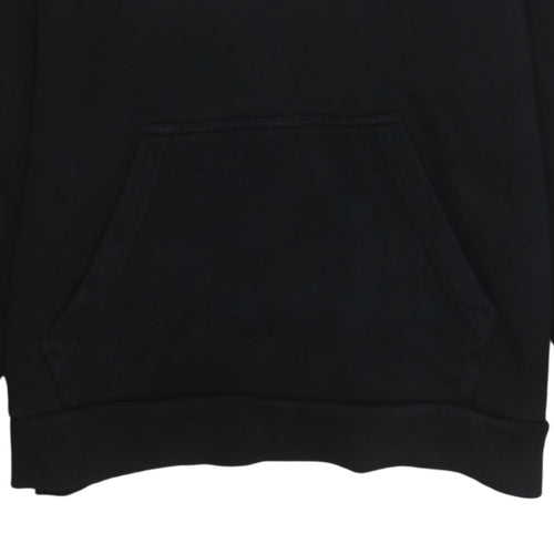 Adidas Men's Black Pullover Hoodie Medium Fleece Trefoil Logo