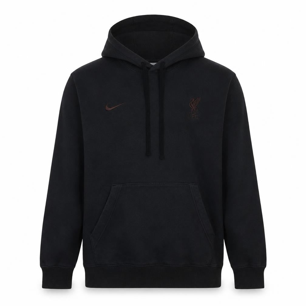 Front view of Nike Men's Black LFC Pullover Hoodie Medium Hooded Sweatshirt