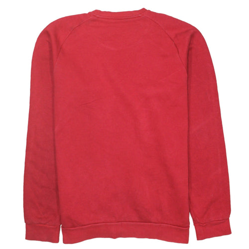 Adidas Men's Red Crew Neck Pullover Sweatshirt Size M Fleece