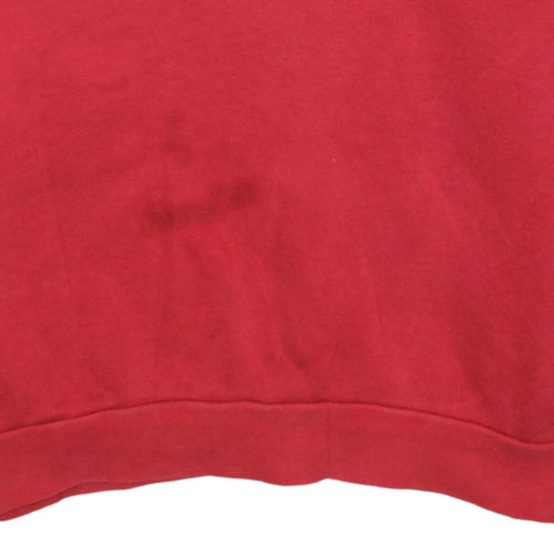 Adidas Men's Red Crew Neck Pullover Sweatshirt Size M Fleece