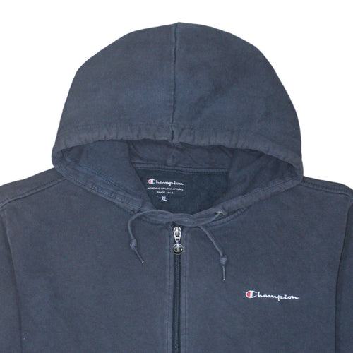 Champion Men's Blue XL Full Zip Hoodie Sweatshirt