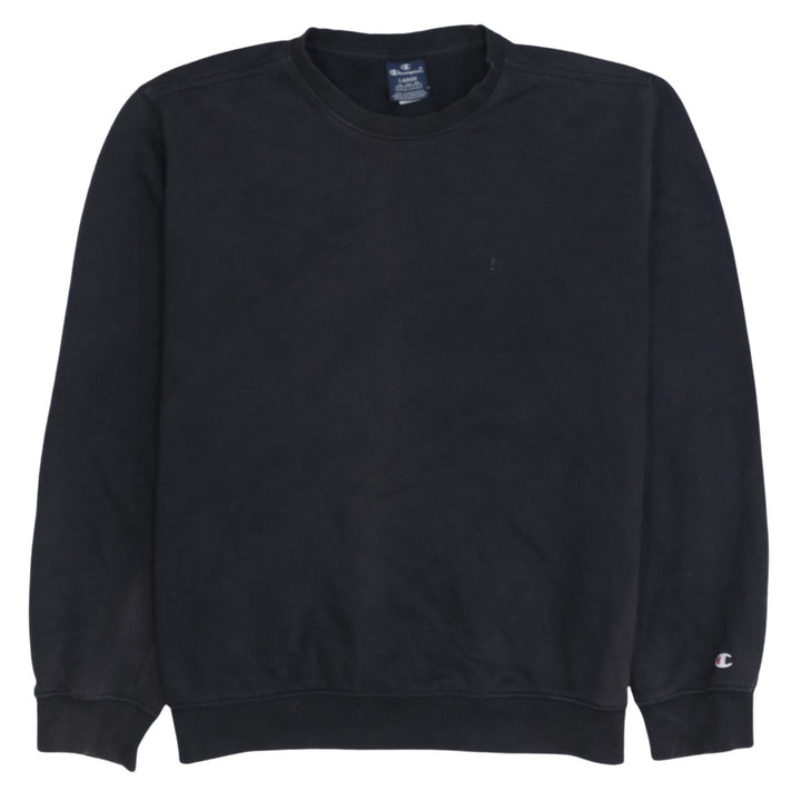 Champion Men's Black Pullover Sweatshirt Large Crew Neck Fleece