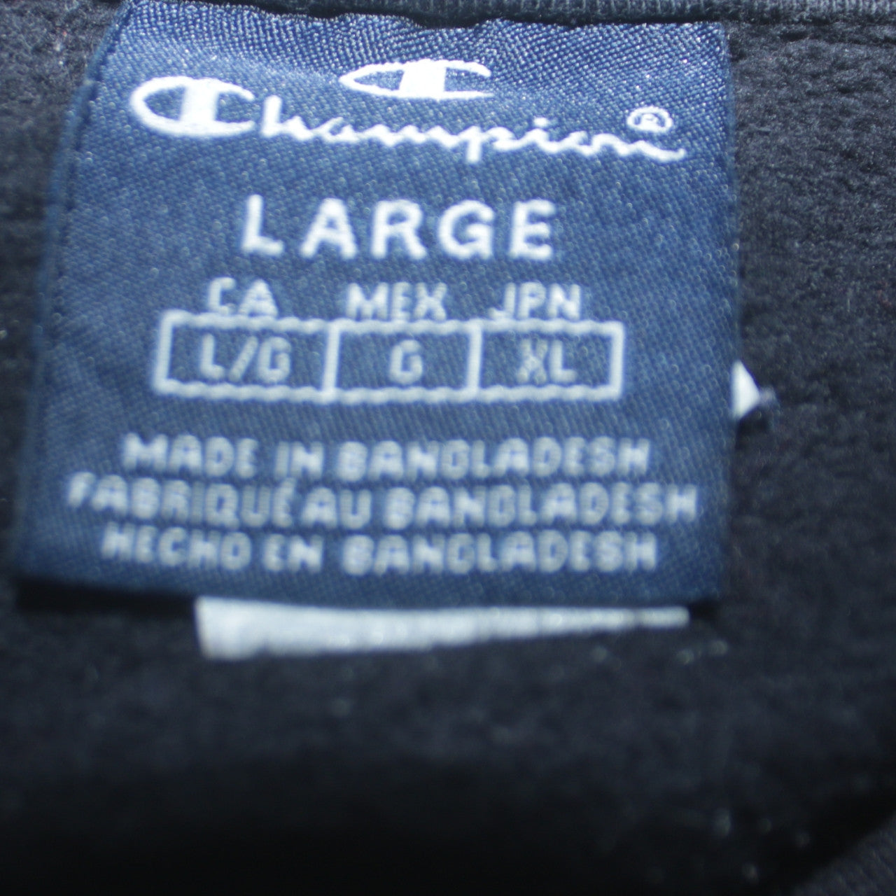 Champion Men's Black Pullover Sweatshirt Large Crew Neck Fleece