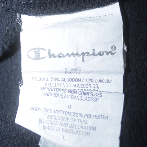 Champion Men's Black Pullover Sweatshirt Large Crew Neck Fleece