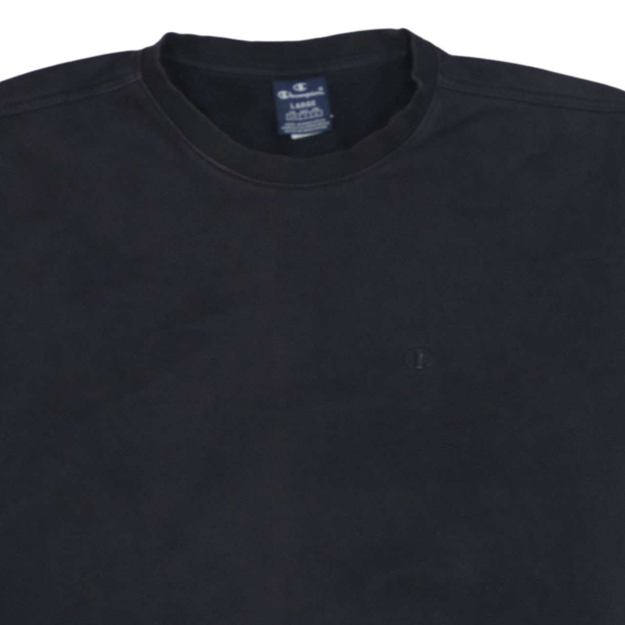 Champion Men's Black Pullover Sweatshirt Large Crew Neck Fleece