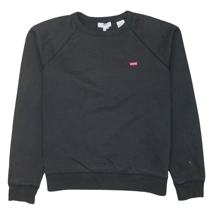 Levi's Women's Black Small Crew Neck Pullover Sweatshirt