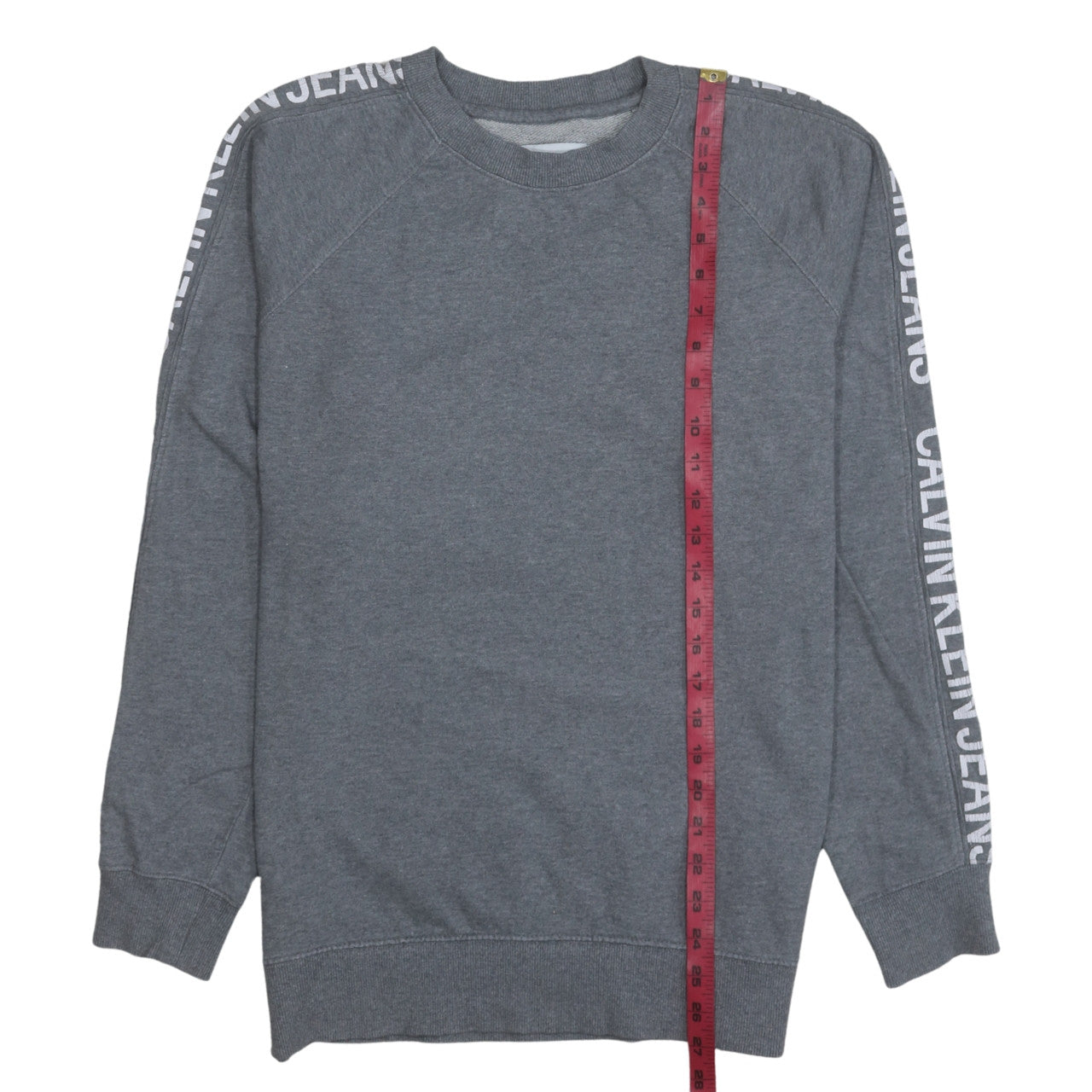 Calvin Klein Jeans Men's Grey Logo Crew Neck Sweatshirt M