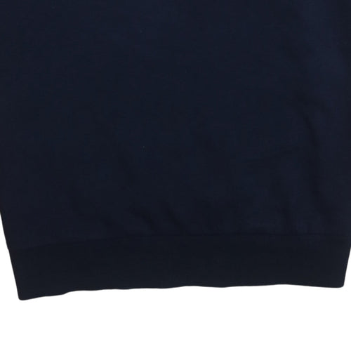 FILA Men's Blue Crew Neck Pullover Sweatshirt Size L Logo Retro Sports