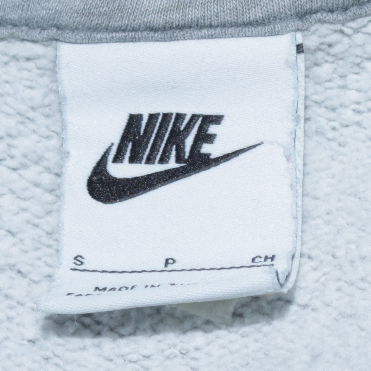 Nike Womens Grey Hoodie Small Pullover Graphic Logo Cotton Blend