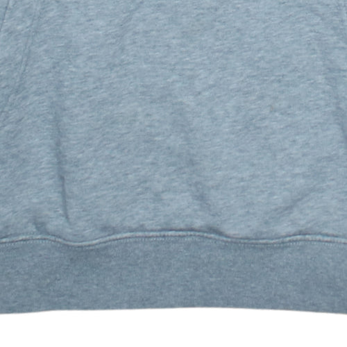 Nike Womens Grey Hoodie Small Pullover Graphic Logo Cotton Blend