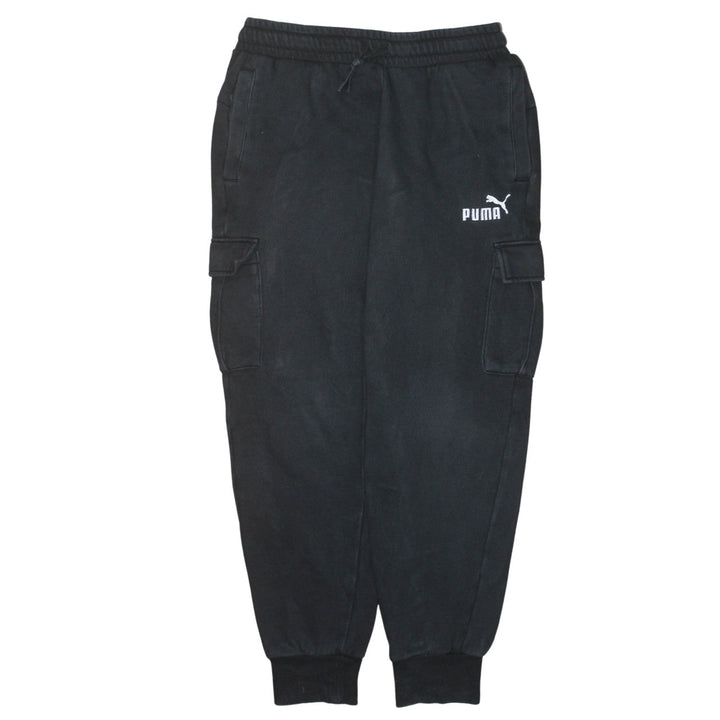 Puma Men's Black Cargo Jogger Trousers Size M Regular Fit