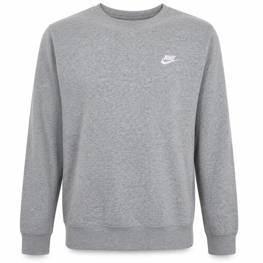 Front view of Nike Men's Grey XS Crew Neck Pullover Sweatshirt
