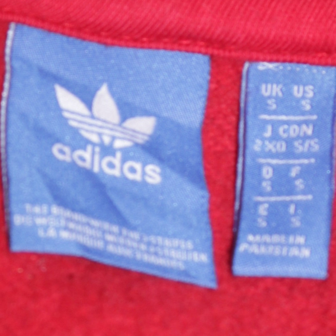 Adidas Women's Red Pullover Hoodie Small - Classic Trefoil Logo Sweatshirt