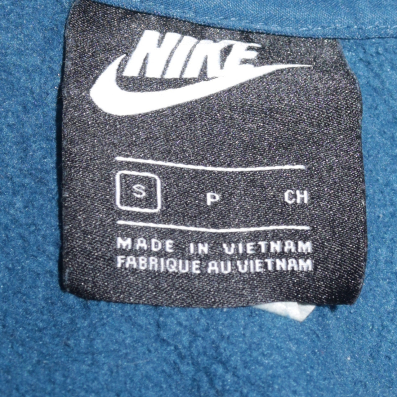 Nike Women Blue Full Zip Hoodie Small Gold Logo Sportswear