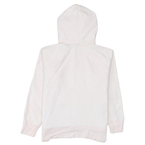 Levi's Women Beige Hooded Pullover Sweatshirt Medium Logo Graphic
