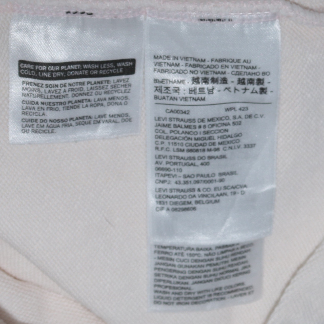 Levi's Women Beige Hooded Pullover Sweatshirt Medium Logo Graphic