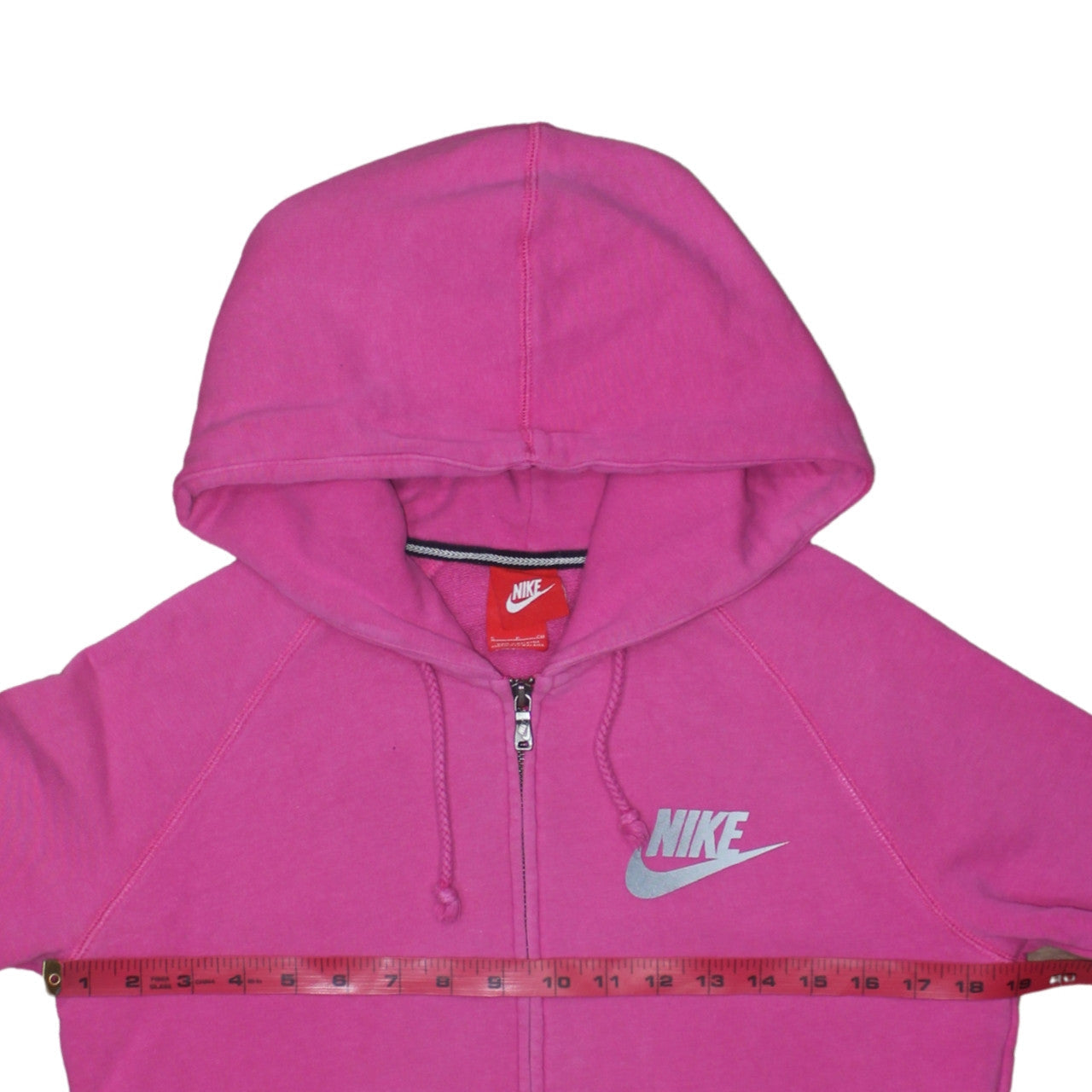 Nike Womens Pink Full Zip Hoodie Small Cotton Blend