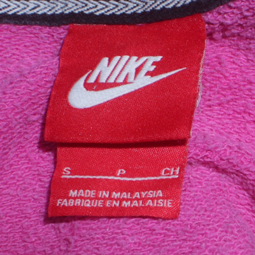 Nike Womens Pink Full Zip Hoodie Small Cotton Blend