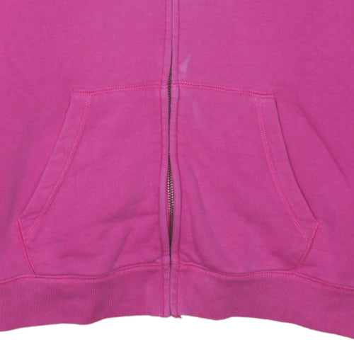 Nike Womens Pink Full Zip Hoodie Small Cotton Blend