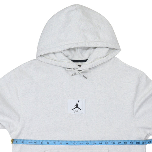 Jordan Men's Grey Pullover Hoodie Medium Logo Sportswear