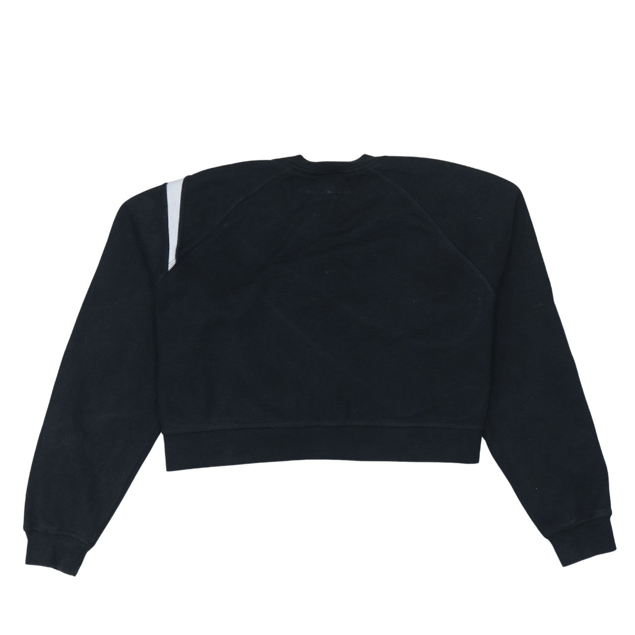 Nike Women Black Medium Cropped Pullover Sweatshirt Logo Print