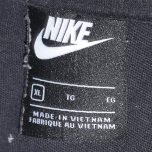 Nike Men's Black XL Pullover Hoodie Lightweight Cotton Sportswear