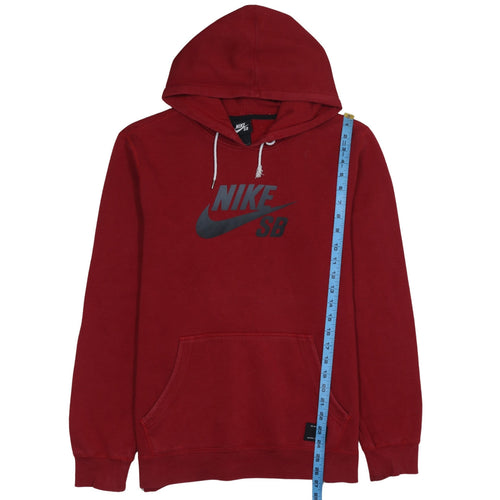 Nike SB Men's Red Pullover Hoodie Size M Graphic Skate Sweatshirt