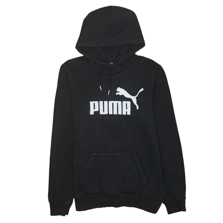 PUMA Womens Black Hoodie Size 10 Pullover Hooded Sweatshirt