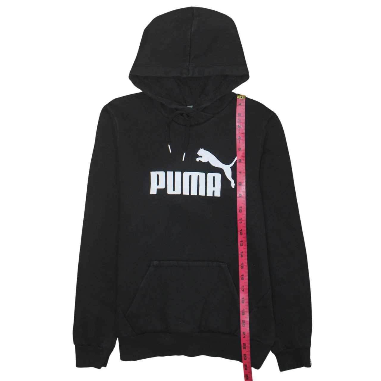 PUMA Womens Black Hoodie Size 10 Pullover Hooded Sweatshirt